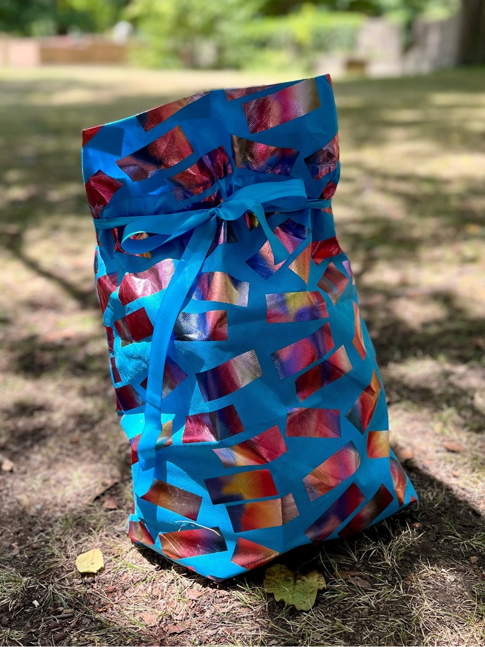 🍀 FREE 3rd item 🍀 Blue Drawstring Gift Wrap Cinch-Sack Bag for Oversize Gifts